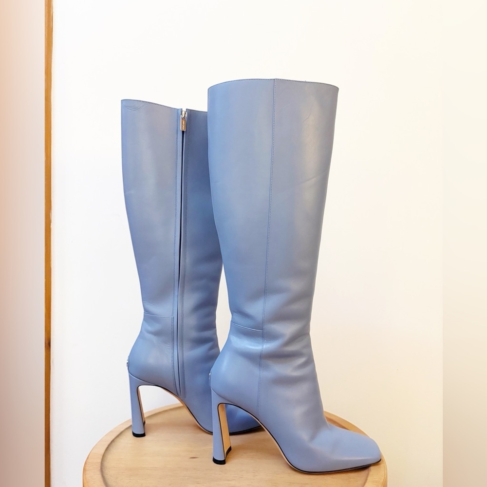 Jimmy Choo Kinsey 95 Leather Knee High Boots - Picture 9 of 11